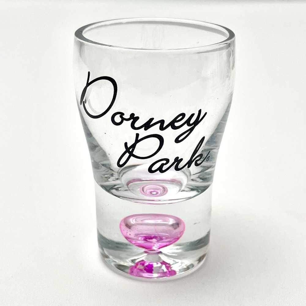 Dorney Park And Wild Water Kingdom Souvenir Shot Glass Pink Bubble